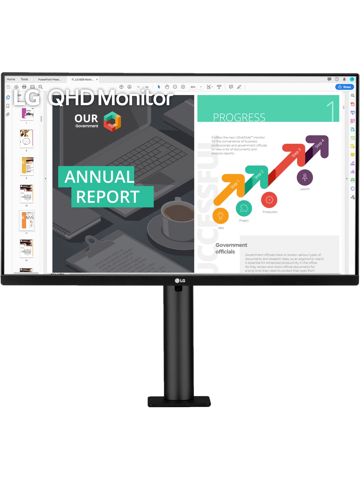 LG 27” QHD IPS HDR 10 USB-C Monitor With Ergo Stand 299.99 $299.99 at Office Depot