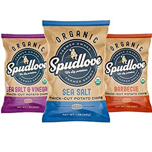 20% to 35% Off Spudlove Organic Potato Chips $21.74 Variety Pack, Sea Salt, Sea Salt & Vinegar, Barbecue, 1 oz, 24 Count