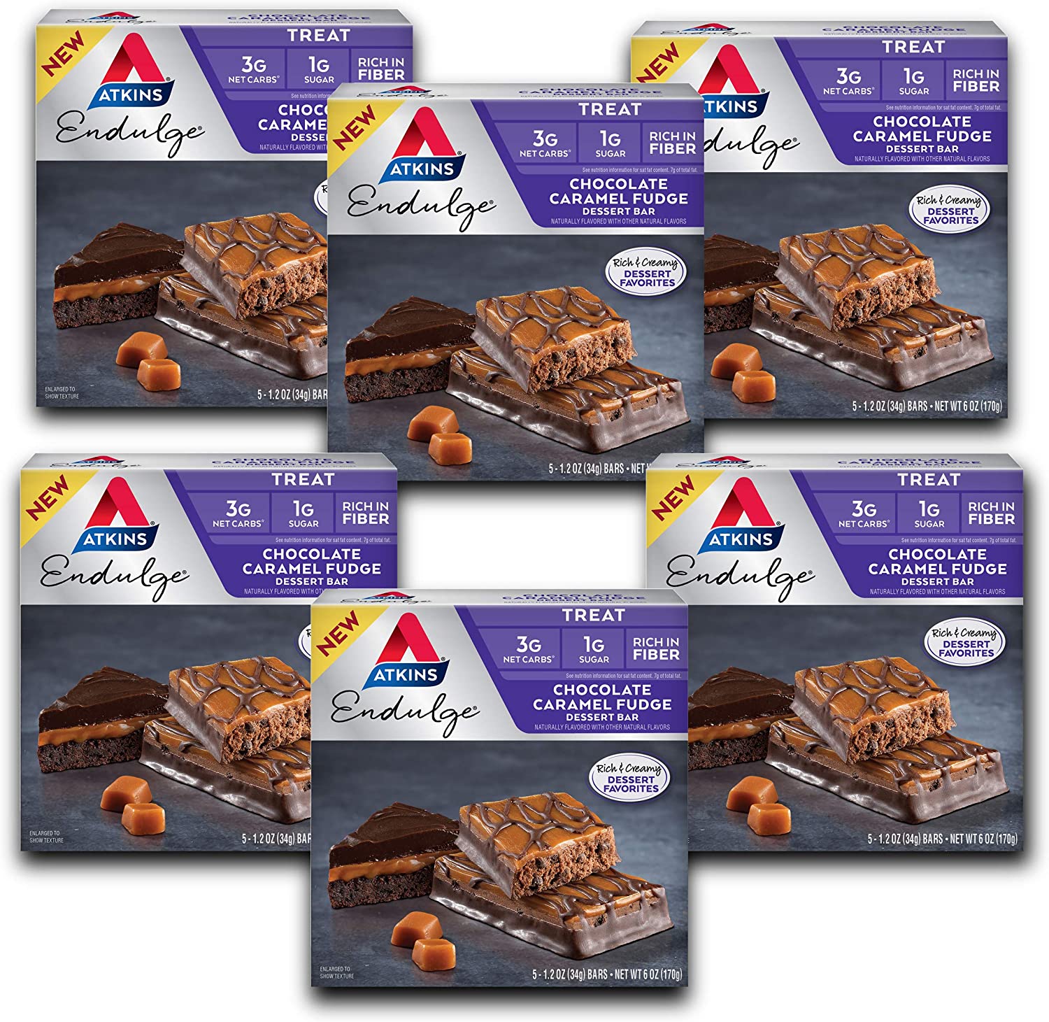 Atkins Endulge Treat Chocolate Caramel Fudge Dessert Bar (30 Bars) $13.79 @Amazon