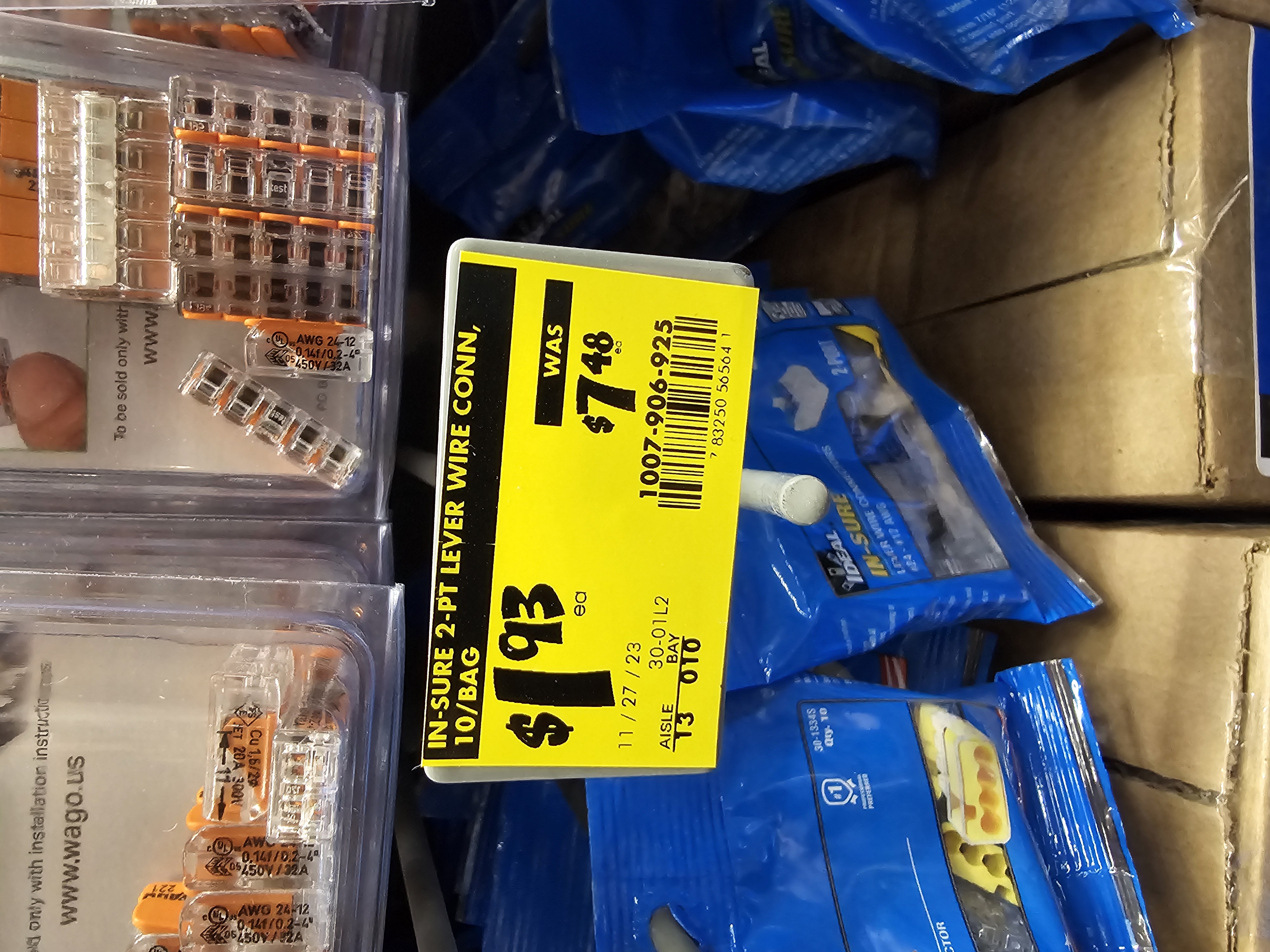 In-Sure lever wire connectors .. more than 60% off $1.93 (ymmv)