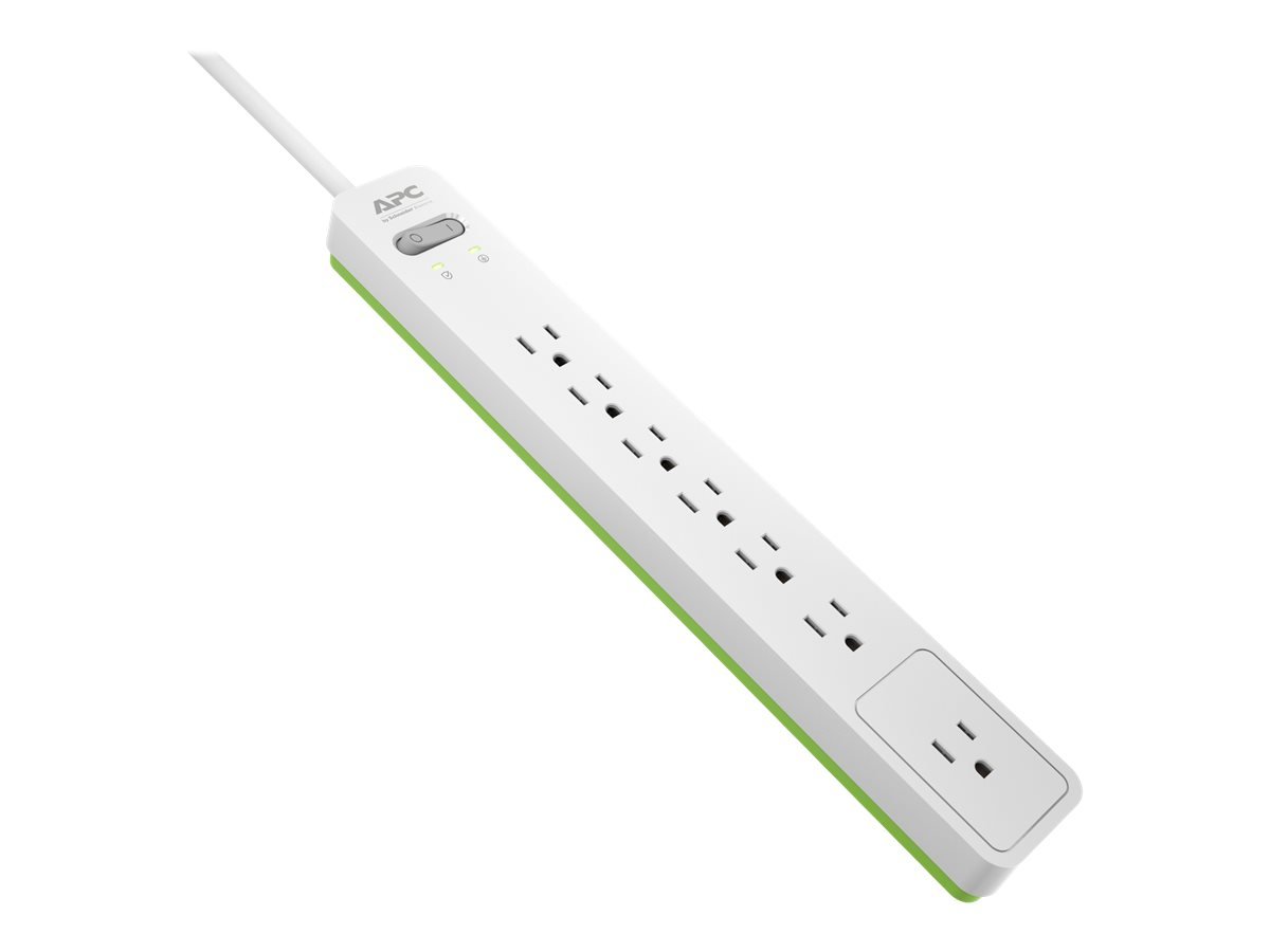 APC Power Strip Surge Protector PE76W, 1440 Joule, Flat Plug, 7 Outlet Strip - $8.80 at Amazon