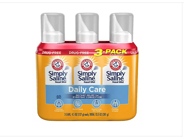 Simply Saline Adult Nasal Mist Daily Care (3 pk., 4.5 oz./pk.) $9.98