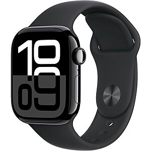 42mm Apple Watch Series 10 GPS Smartwatch w/ Aluminum Case & Sport Band (Black) 0 + Free Shipping