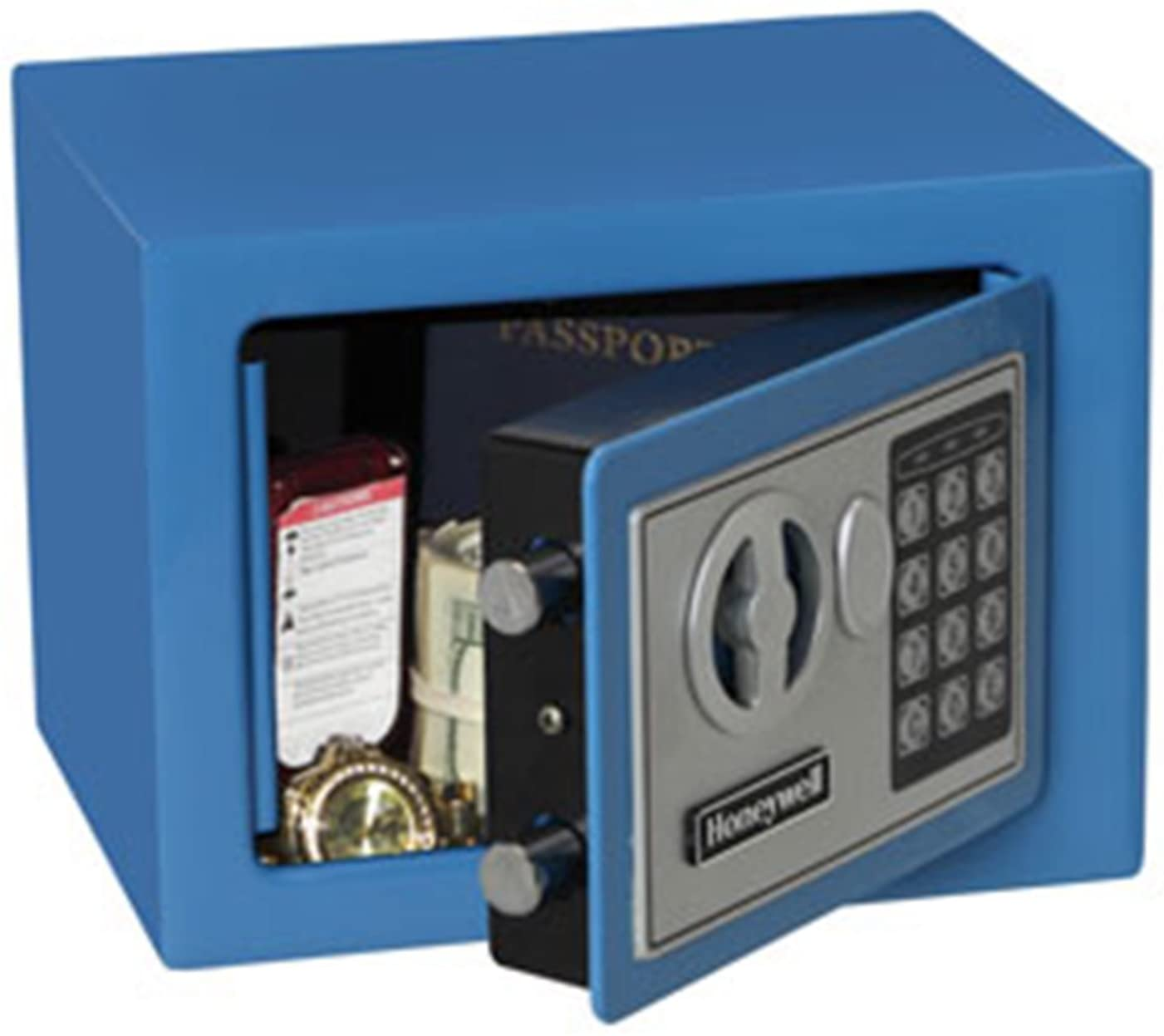 Honeywell - 5005B Steel Security Safe with Digital Lock, 0.17-Cubic Feet, Blue - - Amazon.com $39