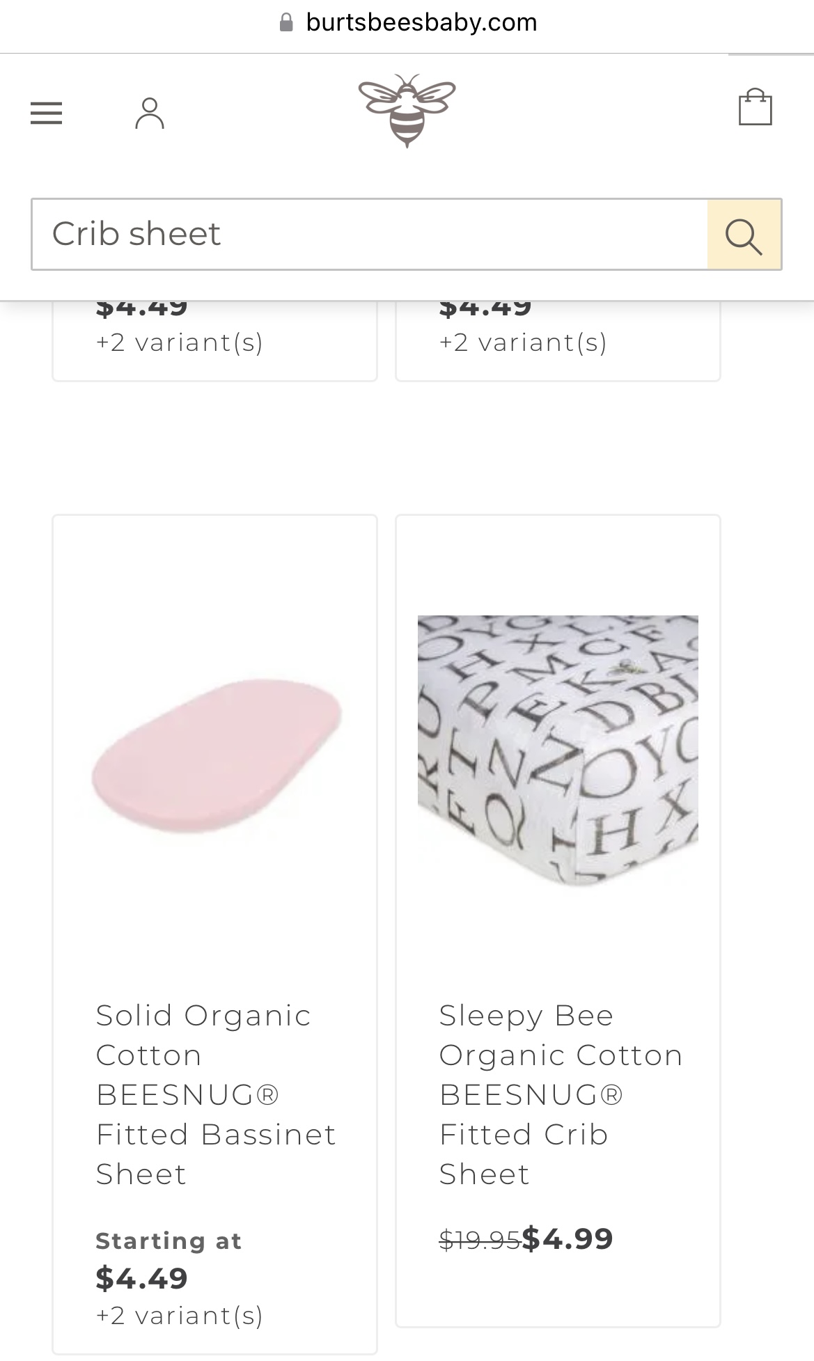 Burt’s Bees Baby Blanket 5.99