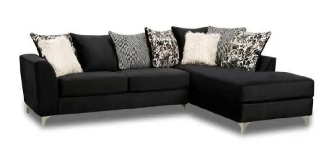 94% off Black Microfiber Sectional (Available in Cranston RI) $100