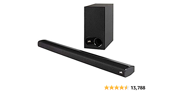 Polk Audio Signa S2 Ultra-Slim TV Sound Bar | Works with 4K & HD TVs | Wireless Subwoofer | Includes HDMI & Optical Cables | Bluetooth Enabled, Black - $113.16