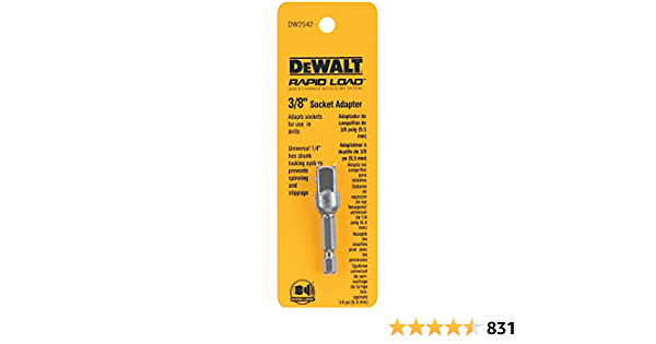 DEWALT DW2542 1/4-Inch Hex Drive to 3/8-Inch Socket Adapter , Amazon - $2.67
