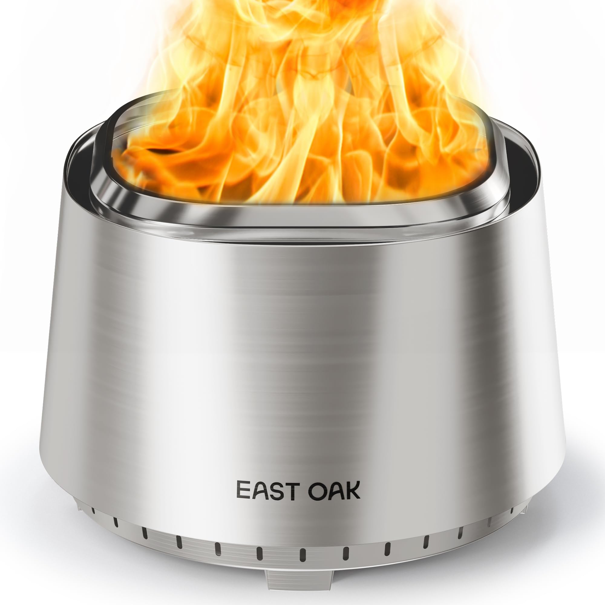 EAST OAK Smokeless Fire Pit 21'', Silver $144.16