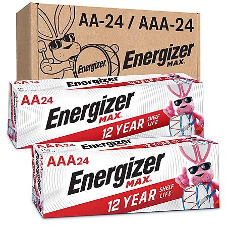 $15.80 Energizer Max AA and AAA Batteries, 48 Count