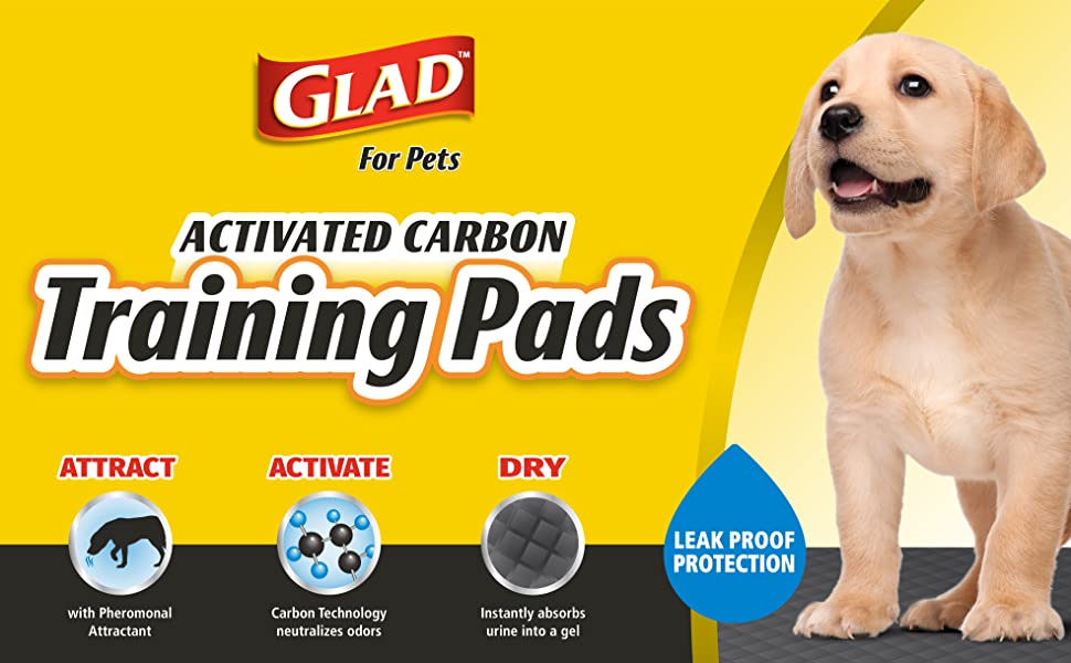 Glad for Pets Black Charcoal Puppy Pads 100 Count as low as $11.34 with subscribe and save and coupon $11.96