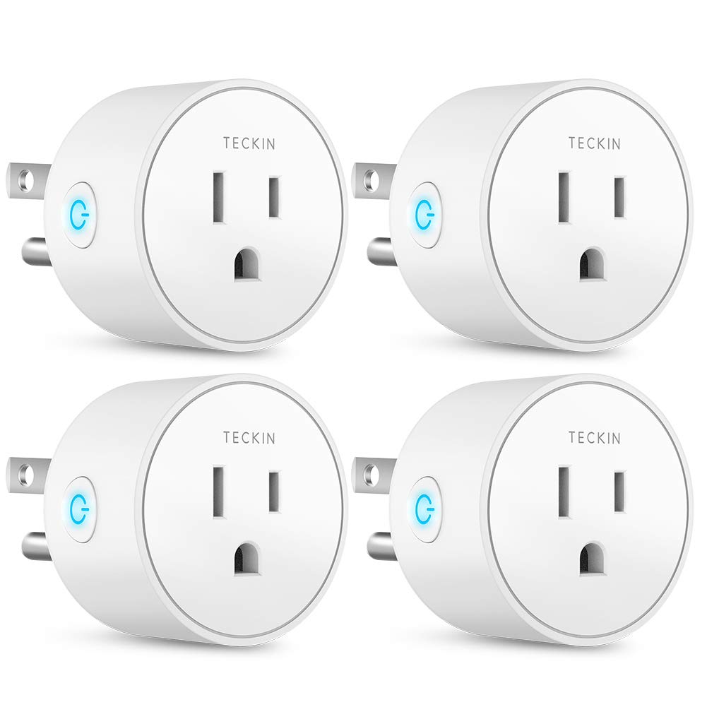 Smart Plug Works with Alexa Google Assistant IFTTT for Voice Control, Teckin Mini Smart Outlet Wifi plug with Timer Function, No Hub Required, $25.49