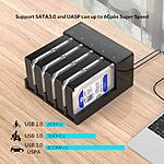ORICO USB 3.0 5 Bay Hard Drive Docking Station with Offline Cloning for 2.5/3.5 SATA HDD SSDs Max Up to 90TB Plug and Play Flat-Down-6558US3-C for $81.89 with code - 6558US3C