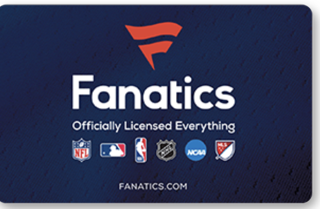 PayPal :Fanatics $50 Gift Card For $40 (20% Off). Email Delivery
