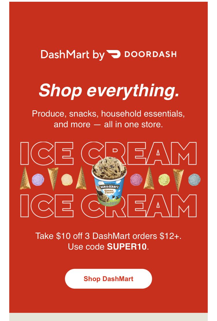 DashMart By Doordash : $10 OFF Orders of $12+. P/U Or Delivery, Can Be Used Up To 3 Times.(YMMV?)