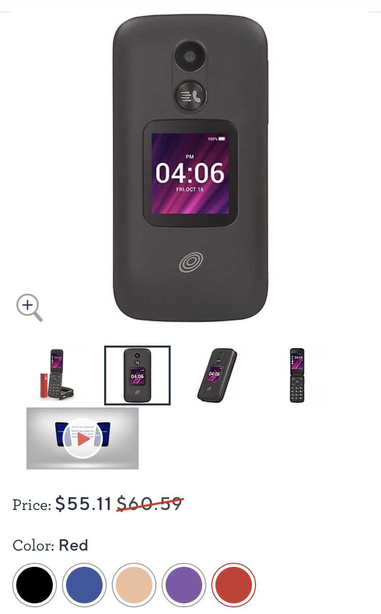 QVC : Tracfone Alcatel MY FLIP 2 W/ 1200 Talk/Text/Data (FOR ...