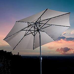 Costco Members 10 Sunvilla Round Solar Market Umbrella w 56 LED