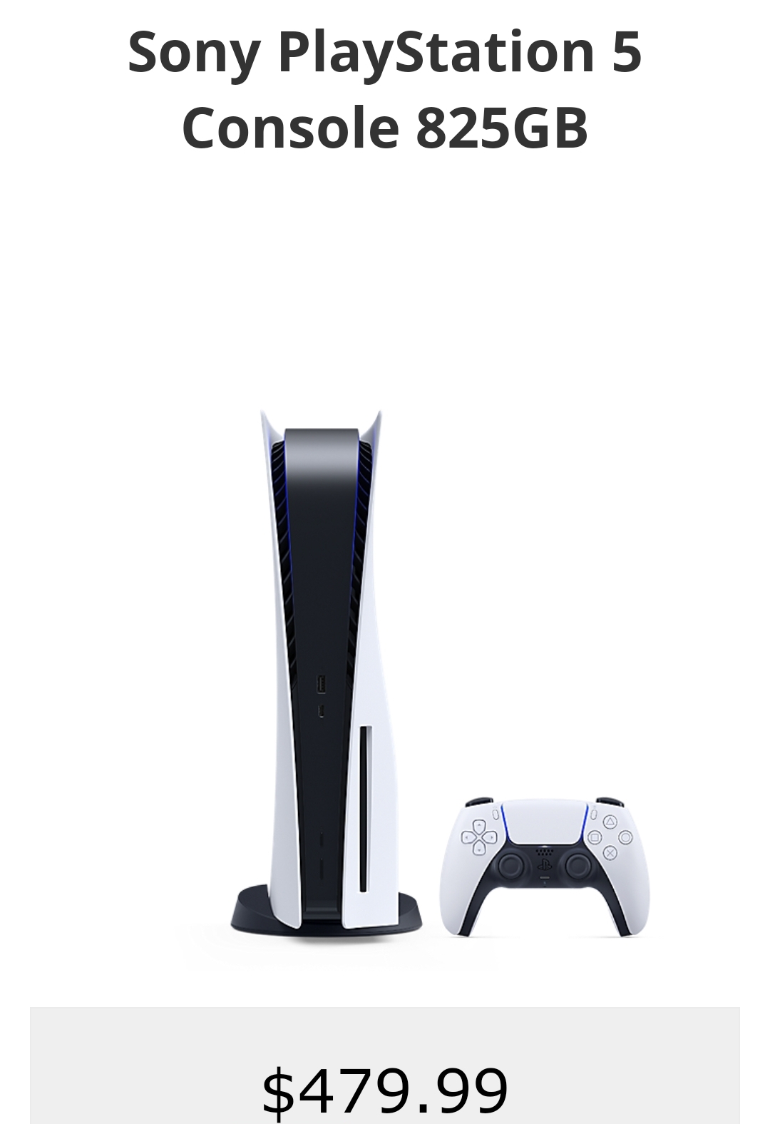 Active Military/Veterans Sony Playstation 5 Disc Console 479.99 + No Tax + F/S