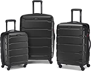 Samsonite Omni PC Hardside Expandable Luggage with Spinner Wheels, Black, 3-Piece Set (20/24/28) $259