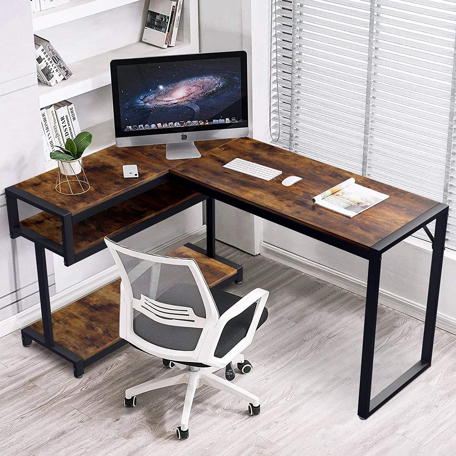 $30 OFF for 56 inch Computer Desk L-shaped Corner Desk + Free Shipping $89.99