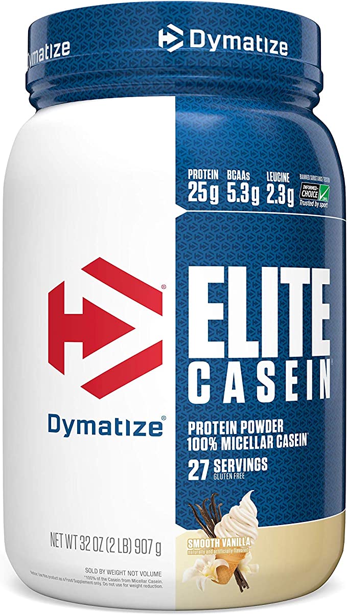 Dymatize Elite Casein Protein Powder, Slow Absorbing with Muscle Building Amino Acids, 100% Micellar Casein, 25 g Protein - $24 w/ 40% off first subcribe and save order at Amazon