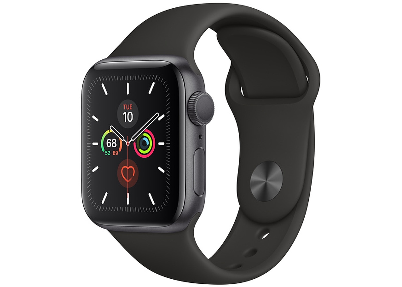 Apple Watch Series 5 GPS 40mm Space Gray Aluminum with Black Sport Band A2092 $342