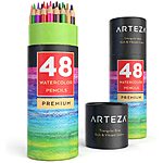 Arteza Watercolor Pencils Set of 48, Presharpened, Triangular-Shaped Colored Pencils for Adults and Teens $10.87 at Amazon