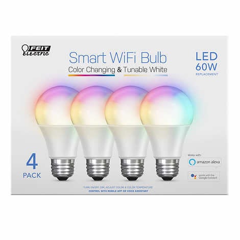 Costco Feit Electric Wi Fi Smart Bulbs 4 Pack 29 99