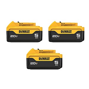 20V MAX Lithium-Ion 5.0Ah Battery (3-Pack) - HD Daily Deal $209