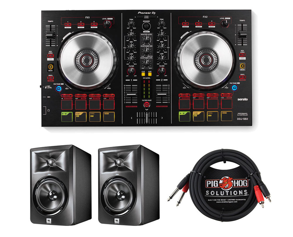 Pioneer DDJ-SB2 2-Channel DJ Controller +2x LSR305 Monitor Speaker +Dual Cable - $349.99