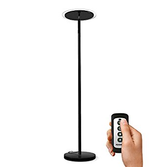 Tenergy Torchiere Dimmable Led Floor Lamp Remote Controlled 30w