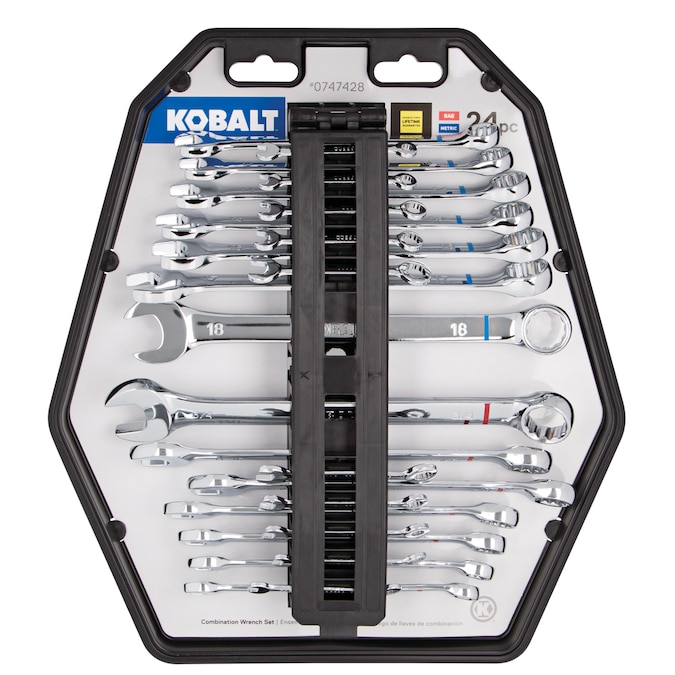 Kobalt 24-Piece Set 12-point Standard (SAE) and Metric Combination Standard Combination Wrench Set Lowes.com - $9.97 YMMV In-Store