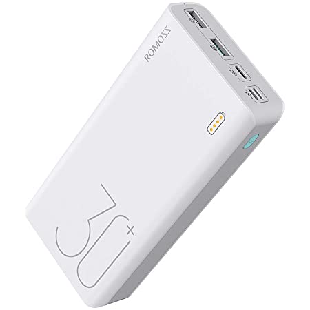 ROMOSS 30000mAh Power Bank 18W PD USB C Portable Charger $21.59 @ Amazon