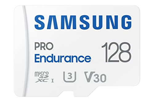SAMSUNG PRO Endurance 128GB MicroSDXC Memory Card with Adapter for Dash Cam, Body Cam, and security camera – Class 10, U3, V30 (‎MB-MJ128KA/AM) for $15.36 Free Ship with Prime
