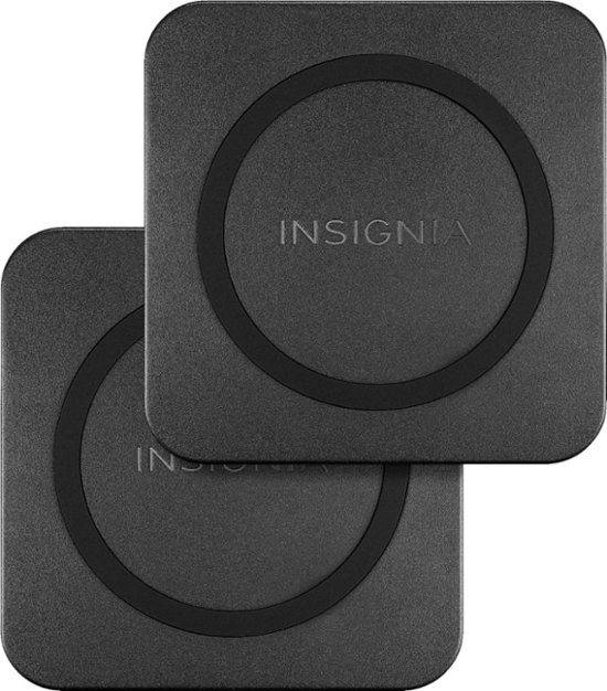 Insignia™ - 10 W Qi Certified Wireless Charging Pad for Android/iPhone (2 Pack) - Black $15.99