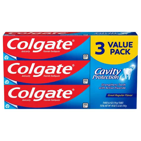 Colgate Cavity Protection Fluoride Toothpaste 6oz - 3x3pk + $5 target GC for $15 at Target