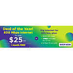 Astound Broadband (RCN) Boston, MA - 940Mbps $35/month 2 year price lock, $100 gift card, 1st month free, HBO Max 1 year, free modem rental, free installation