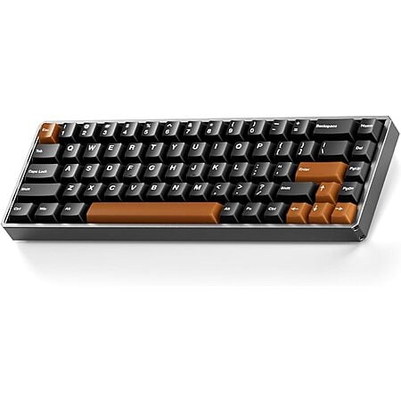 Akko MOD68 8k Rapid Trigger Aluminum Wired Hall Effect Gaming Keyboard (Misty Black & Brown) - $44.99