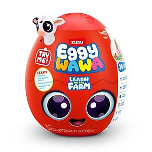 Eggy Wawa Learn on The Farm by ZURU, Pre-K Interactive Baby and Toddler Learning Toy with Music, Education, Motor Function $7.19 @ Amazon