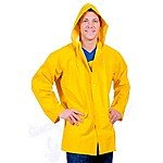 Galeton PVC/Polyester Rain Jacket with Detachable Hood, Large, Yellow - $4.76 at Amazon