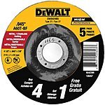 5-pack Dewalt All-Purpose Cutting Wheel 4.5 in. - $2.25 at Amazon or less with subscribe and save + FS