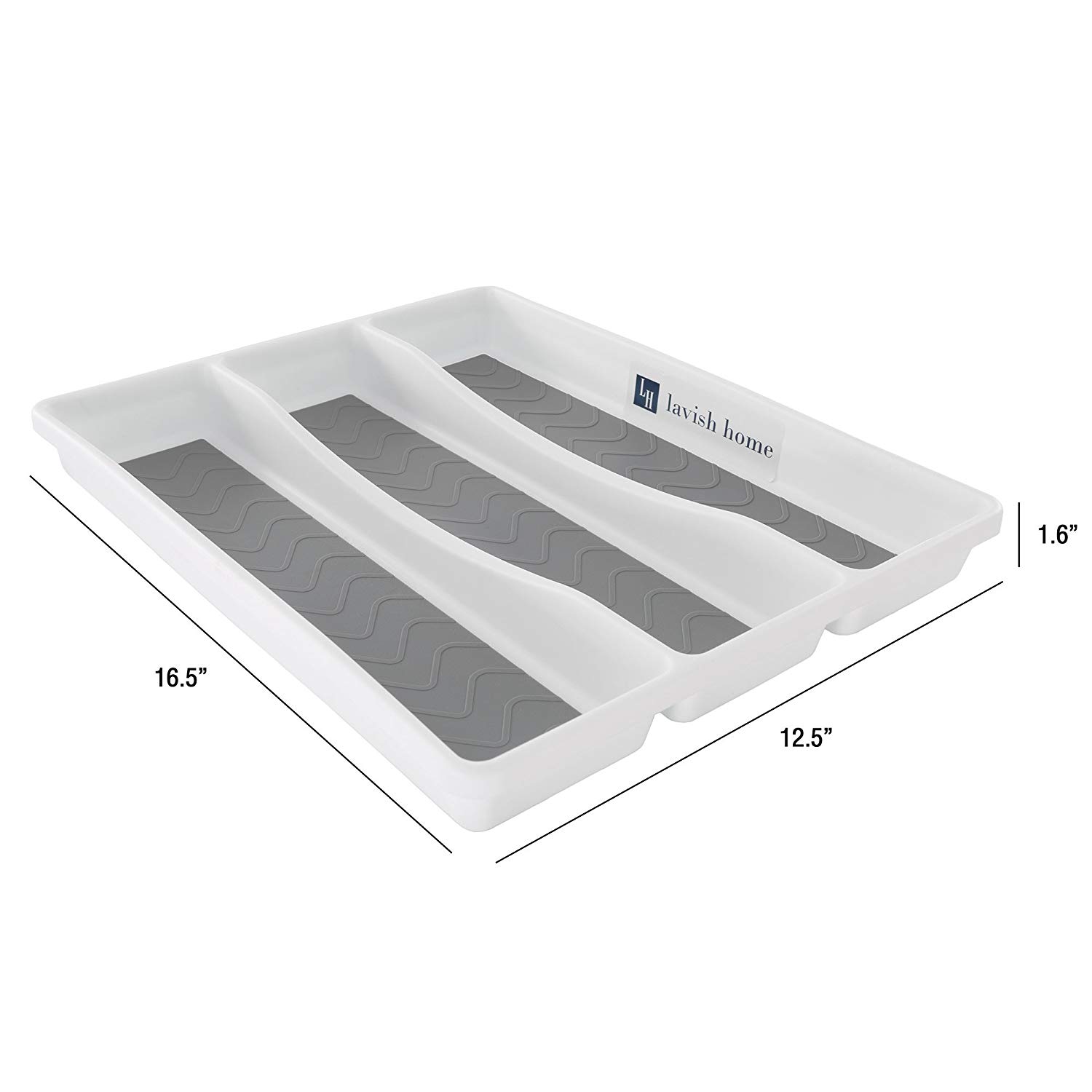 Silverware Drawer Organizer with Three Sections and Nonslip Tray - $5.00 at Amazon + FS with Prime