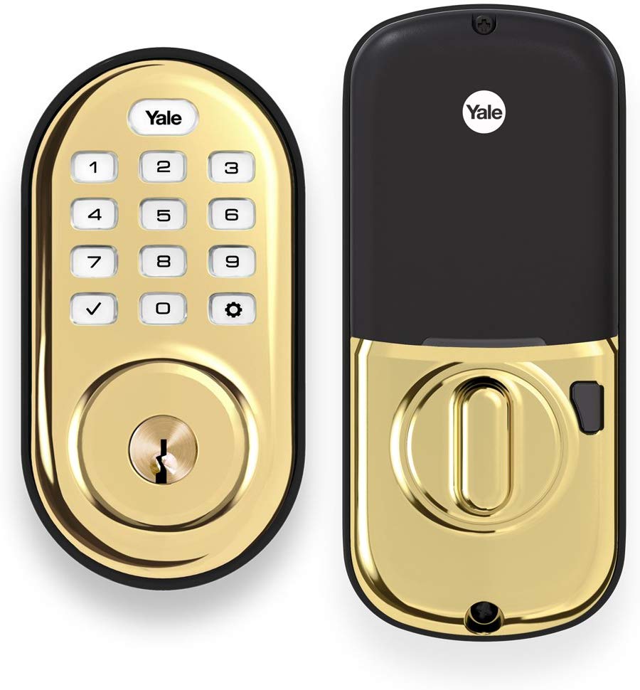Yale Assure Lock Push Button Deadbolt (Amazon Key Edition – Amazon Cloud Cam required), works with Alexa in Polished Brass (YRD216)- $70.10 at Amazon + FS with Prime