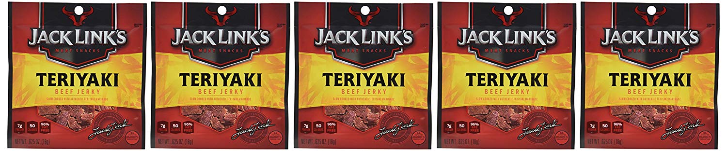 Jack Link’s Beef Jerky 5 (0.625 oz per bag) Count Multipack, Teriyaki $3.47s; 20 (0.625 oz per bag) $13.85 with 15% s/s