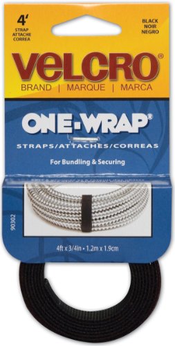VELCRO 90302 One-Wrap Straps, 4-Feet by 3/4-Inch, Black- $1.99 at Amazon + FS with Prime