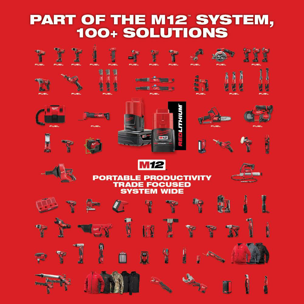 M12™ Cordless Lithium-Ion Palm Nailer Kit - 2458-21 from MILWAUKEE | Acme Tools $119