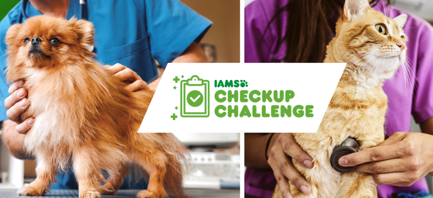 Buy IAMS Dog/Cat Food and Get up to $150 Back on Vet Bill with the IAMS™ Checkup Challenge!
