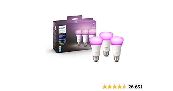 Philips Hue White and Color Ambiance A19 E26 LED Smart Bulb, Bluetooth & Zigbee Compatible (Hue Hub Optional), Works with Alexa & Google Assistant – A Certified for Human - $100