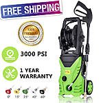 Bestselling BS4764 Powerful 3000 PSI Electric High Pressure Washer Power Washer Machine With Power Hose Gun Turbo Wand 5 Interch $106
