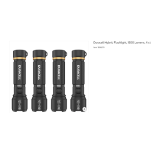 Duracell 1500L 4PK Hybrid Power Flashlight - YMMV $27